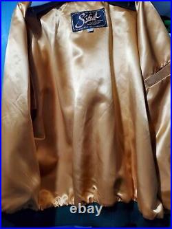 Rare Vintage Sichel Lion's Gate Production Crew Leather Bomber Jacket Men's XL