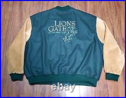 Rare Vintage Sichel Lion's Gate Production Crew Leather Bomber Jacket Men's XL