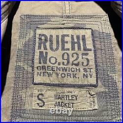 Ruehl Military Bomber Hartley Jacket Mens Small Camouflage Heavyweight Logo Punk
