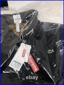 Supreme Lacoste Wool Bomber Logo Jacket black size Medium M FW19 NEW DS in hand