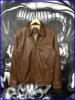 Timberland Leather Stratham Bomber Jacket Men's Size S