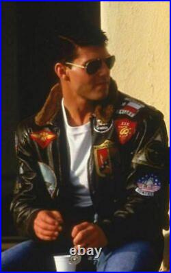 Tom Cruise Pete Maverick Top Gun Flight Bomber Jacket Jet Pilot Leather Jacket