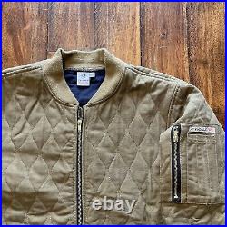 Tyndale FR Jacket Mens M Military Green Versa Quilted Bomber Jacket Made In USA