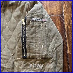 Tyndale FR Jacket Mens M Military Green Versa Quilted Bomber Jacket Made In USA