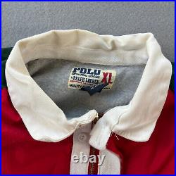 VINTAGE Ralph Lauren Jacket Mens Xl Red 1991 Polo Sporting Goods Stadium Jacket