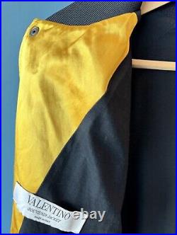 Valentino Size 52 Varsity Bomber Jacket, Panther, Yellow, Blue, Black, Very Rare