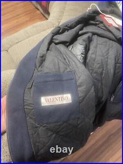 Valentino Zip-Up Long-Sleeved Bomber Jacket Wool Size 48EU Fits Like L-XL
