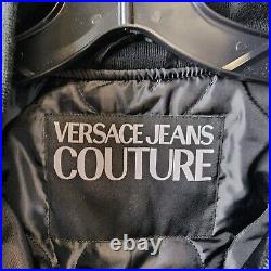 Versace Jeans Couture Baroque Print Bomber Jacket Men's 54 Black Multi Full-zip