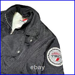 Vintage 90s Toyota TRD Racing Script Logo Insulated Bomber Jacket Mens Medium