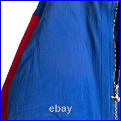 Vintage Adidas Men's Bomber Jacket Size M Quilted Trefoil Big Logo 100% Nylon