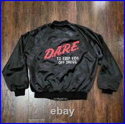 Vintage DARE Satin Bomber Jacket Size M Made In USA