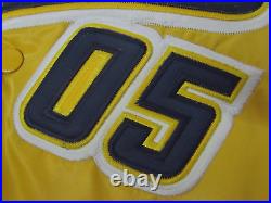 Vintage FUBU 05 Varsity Bomber Jacket Coat YellowithBlue Hip Hop Men's Size XXL