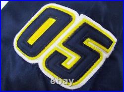 Vintage FUBU 05 Varsity Bomber Jacket Coat YellowithBlue Hip Hop Men's Size XXL