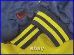 Vintage FUBU 05 Varsity Bomber Jacket Coat YellowithBlue Hip Hop Men's Size XXL