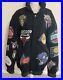 Vintage Jeff Hamilton NBA Patch Logo Jacket Bomber 4XL Wool Leather Black New
