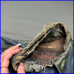 Vintage Levi's Jacket Mens M Troy Blanket Lined 60's Patches Type 3 Big E Denim
