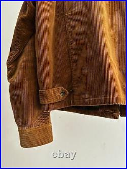 Vintage Mens POLO RALPH LAUREN Jacket Corduroy Bomber Coat Cord Brown Size L