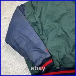 Vintage Polo Ralph Lauren Country Jacket Men Large Green Blue Bomber Puffer Down