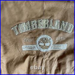 Vintage TimberLand Jacket Coat Leather Hip Hop Varsity Bomber Mens Size 5XL