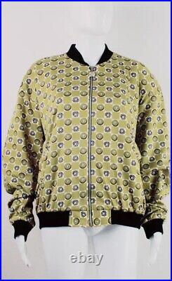 Vintage Versace Intensive Bomber Jacket Zip Oversized Size Lg 90s Floor Sample