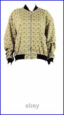 Vintage Versace Intensive Bomber Jacket Zip Oversized Size Lg 90s Floor Sample