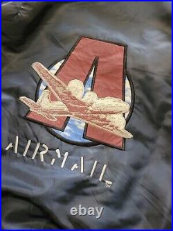 Vtg 1997 Avirex Us Postal Service Air Mail Bomber Jacket XL