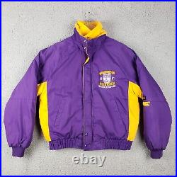 Vtg Rare Logo 7 1991 National Champions Washington Huskies Bomber Jacket Size M